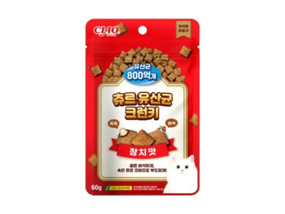 (3개묶음)(이나바) 츄르 유산균 크런키 참치 60g