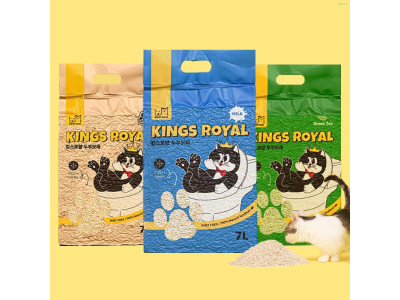 킹스로얄 고양이 두부 모래 7L x 6개 -녹차향